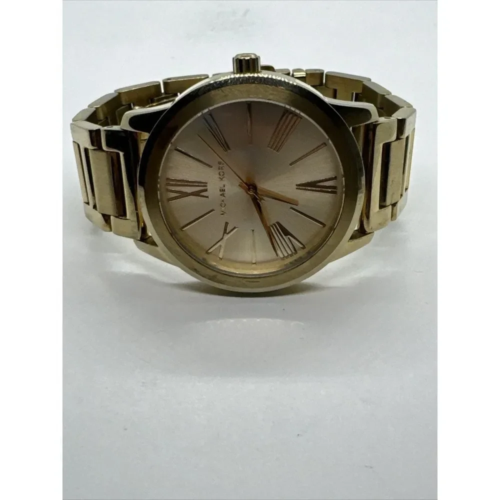 Michael Kors Hartman MK3490 Women Gold Stainless Steel Analog Dial Watch JNA799